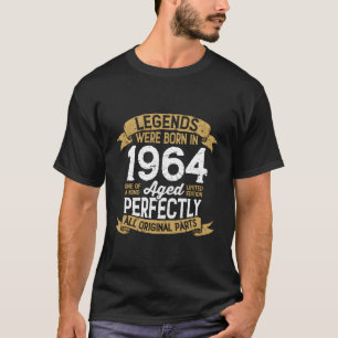 Vintage 1964 Birthday Men Women Legends Were Born T-Shirt