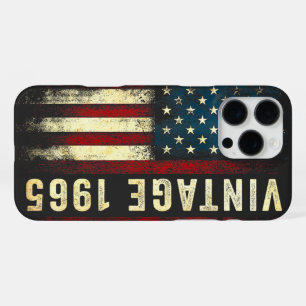 Vintage 1965 60 Year Old American Flag 60th Birth iPhone 16 Pro Max Case