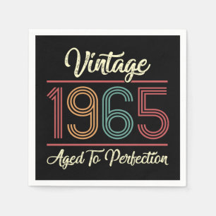 Vintage 1965 60th Birthday Napkin