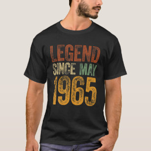 Vintage 1965 Birthday May Born Legend Since 1965 T-Shirt