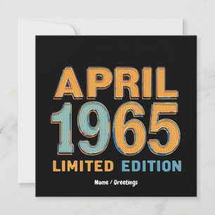Vintage 1965 Limited Edition 60th Birthday Gift  Invitation