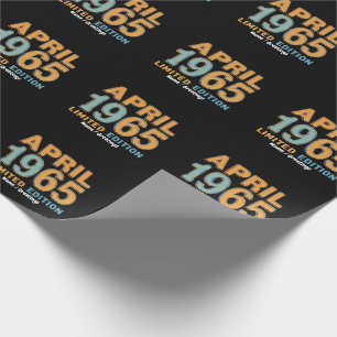 Vintage 1965 Limited Edition 60th Birthday Gift Wrapping Paper