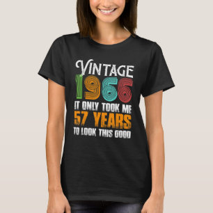 Vintage 1966 57 Years Old Birthday Idea For Father T-Shirt