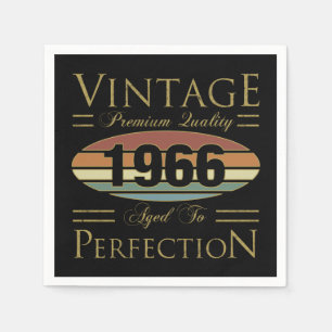 Vintage 1966 60th Birthday Napkin