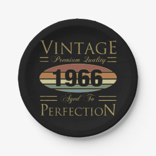 Vintage 1966 60th Birthday Paper Plate