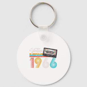 Vintage 1966 cassette tape 60th birthday 60 years key ring