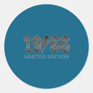 Vintage 1966 Clic 60 Years Old Bday 60th Birthday  Classic Round Sticker