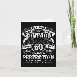 Vintage 1966 Lied Edition 60 Year Old B-Day 60th Card