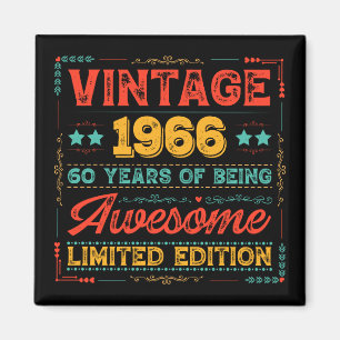 Vintage 1966 Made in 1966 60th Birthday 60 Years  Magnet