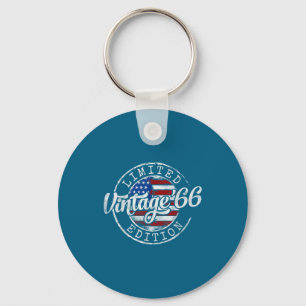Vintage 1966 Stamp 60th Birthday Key Ring