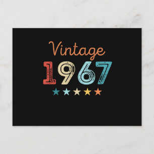 Vintage 1967 60th Birthday Retro Gift 60 year old Postcard