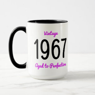 Vintage 1967 Aged To Perfection 50 Birthday Party Mug