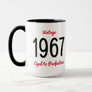 Vintage 1967 Aged To Perfection 50 Birthday Party Mug