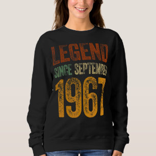 Vintage 1967 Birthday September Born Legend Since Sweatshirt