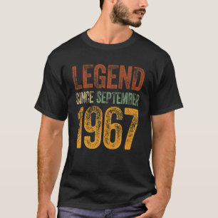 Vintage 1967 Birthday September Born Legend Since T-Shirt