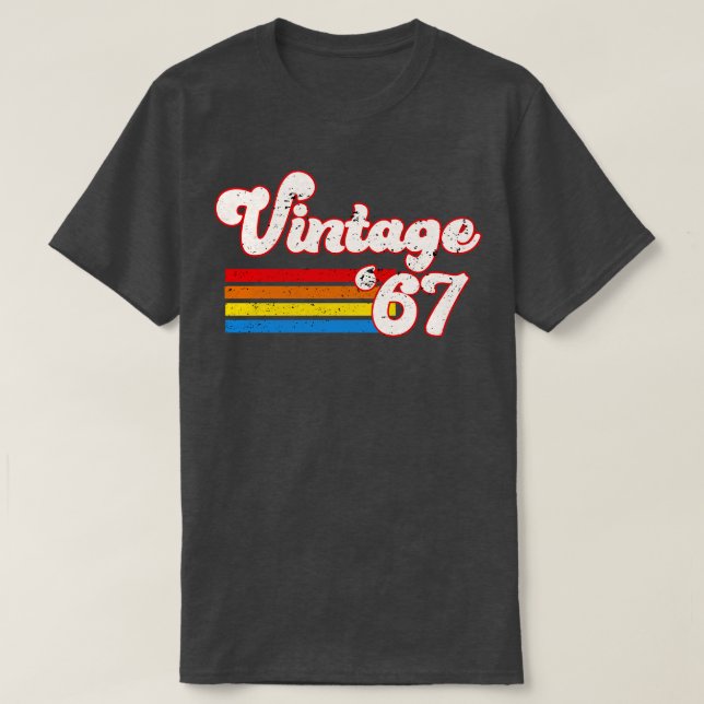 Vintage 1967 Birthday Shirt Retro 67 Birthday Shir (Design Front)