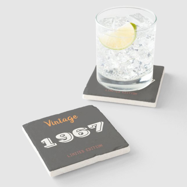 Vintage 1967 limited  edition Gift  Stone Coaster (Side)