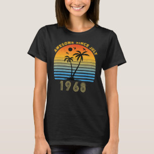 Vintage 1968 54th Birthday Awesome Since July Summ T-Shirt