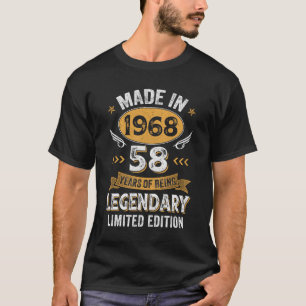 Vintage 1968 58 Years Old Birthday 58th Birthday M T-Shirt