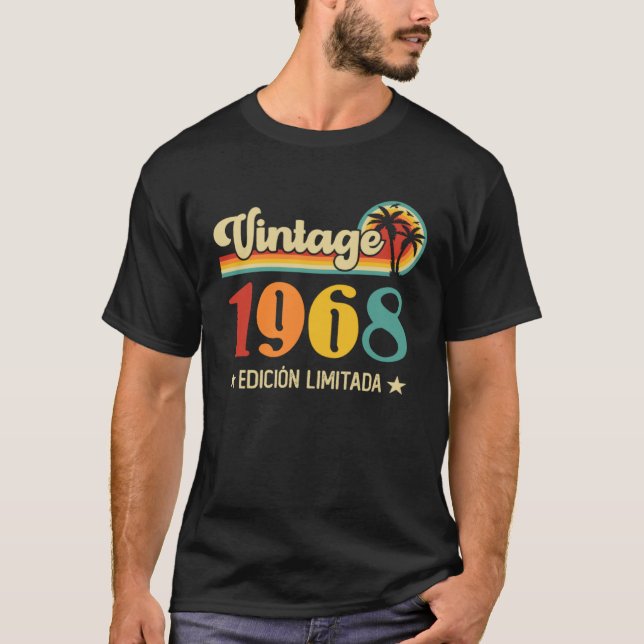 Vintage 1968 Edición Limitada 1968 Cumpleaños T-Shirt (Front)