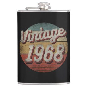 VINTAGE 1968 MEN WOMEN BIRTHDAY GIFT HIP FLASK