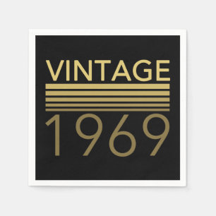 Vintage 1969 Birth Year Napkin