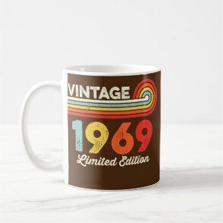 Vintage 1969 Birthday Limited Edition Men Women Coffee Mug