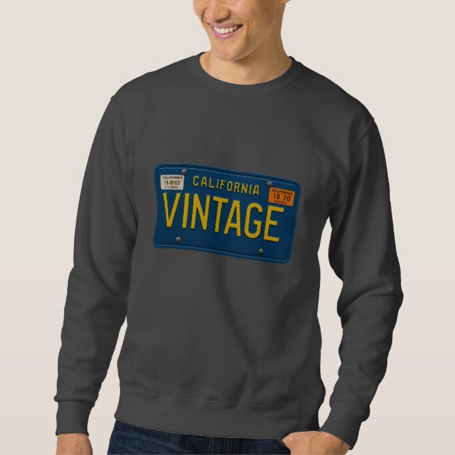 Vintage 1969 | California License Plate Graphic Sweatshirt (Front)