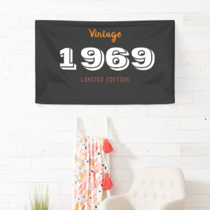Vintage 1969 Limited Edition Gift Banner – Retro