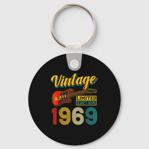 Vintage 1969 Limited Edition Guitar Birth Year Key Ring