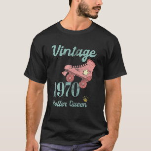 Vintage 1970 50Th Birthday Roller Queen Roller Ska T-Shirt