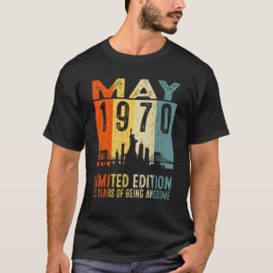 Vintage 1970 52 Yrs Old Made In May 1970 52nd Birt T-Shirt
