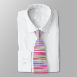 Vintage 1970 Bold Stripe Satin Necktie
