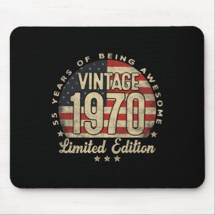Vintage 1970 Limited Edition 55-year-old Gifts Usa Mouse Pad
