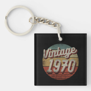 VINTAGE 1970 MEN WOMEN BIRTHDAY GIFT KEY RING