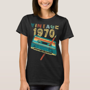 Vintage 1970 Music Cassette 53th Birthday 53 Year T-Shirt