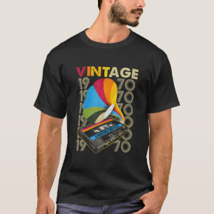 Vintage 1970 Retro Cassette 52Nd Birthday 52 Years T-Shirt