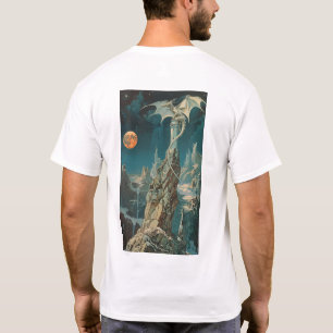 Vintage 1970s Dark Fantasy Book Cover Paper Art T- T-Shirt
