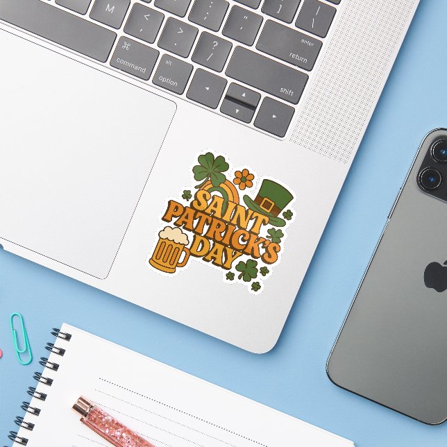 Vintage 1970s Saint Patrick's day  (Laptop w/ iPhone)