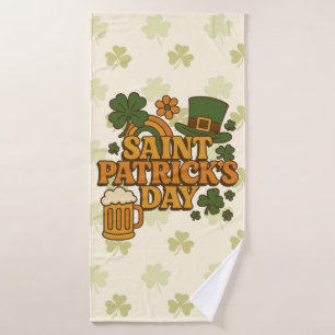 Vintage 1970s Saint Patrick's day  Bath Towel