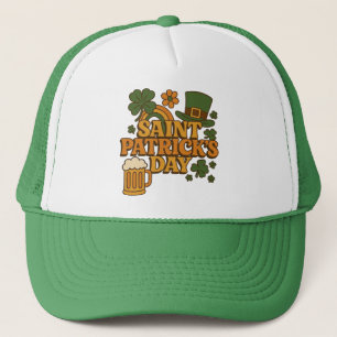 Vintage 1970s Saint Patrick's day Plus Size T-Shi Trucker Hat