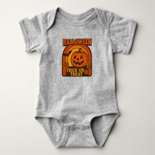 Vintage 1970s Trick or Treat Halloween Baby Bodysuit