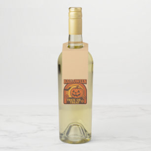 Vintage 1970s Trick or Treat Halloween Bottle Tag