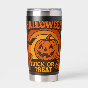 Vintage 1970s Trick or Treat Halloween Insulated Tumbler