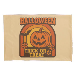 Vintage 1970s Trick or Treat Halloween Pillowcase