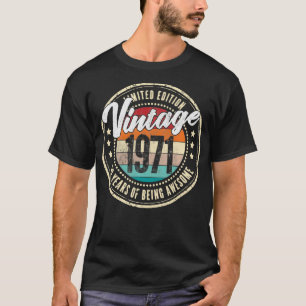 Vintage 1971 50 Years Old 50th Birthday Retro Gift T-Shirt