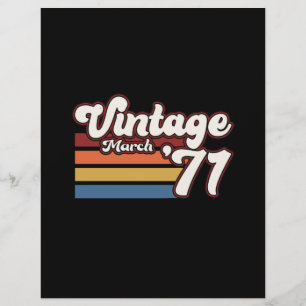 Vintage 1971 50th Birthday March Flyer