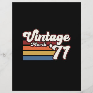 Vintage 1971 50th Birthday March Flyer