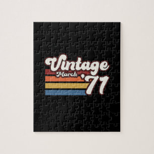 Vintage 1971 50th Birthday March Jigsaw Puzzle