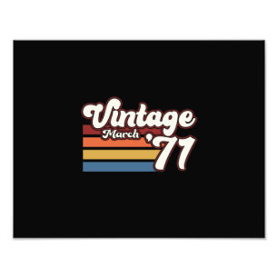 Vintage 1971 50th Birthday March Photo Print